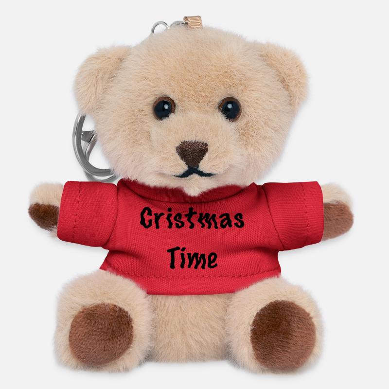 Cristma's Design - Teddy Keyring - red