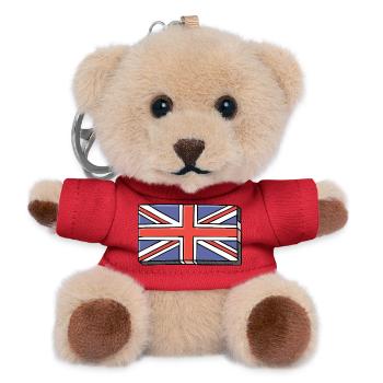 Union Jack Ziegel - Teddy Schlüsselanhänger - Rot - Vorne