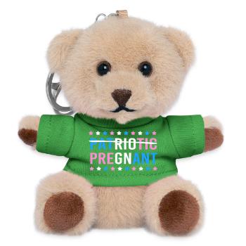 Gender Reveal 4. Juli - Teddy Schlüsselanhänger - Grün - Vorne