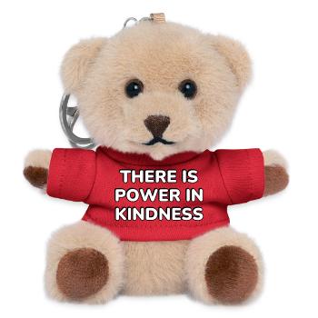 Power in Kindness Typografie - Teddy Schlüsselanhänger - Rot - Vorne