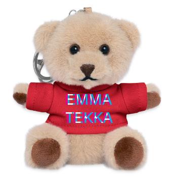 Hardtekk Tekk - Teddy Keyring - red - Front