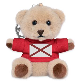 Flag of the state of Alabama - Teddy Keyring - red - Front