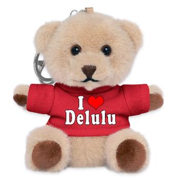 I Love Delulu - Teddy Keyring - red - Front