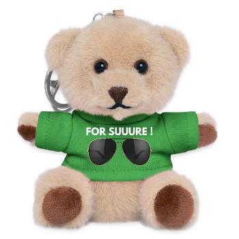 Message affirmatif au style minimaliste - Porte-clés ourson - vert - Devant