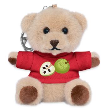 Puddingapfel-Scheibe Pop-Art - Teddy Schlüsselanhänger - Rot - Vorne