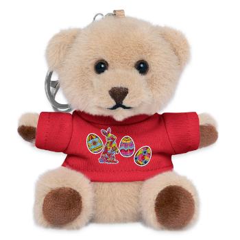 Joyeuses Pâques - Porte-clés ourson - rouge - Devant
