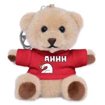 Silly Goose Screaming - Teddy Keyring - red - Front