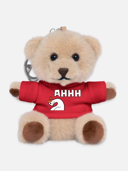 Silly Goose Screaming - Teddy Keyring - red