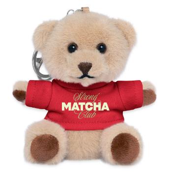 Strong Matcha Club - Teddy Keyring - red - Front