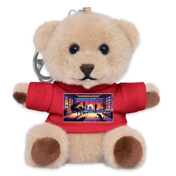 Kotzi Katzi Katz - ein Abend am Piano - Teddy Schlüsselanhänger - Rot - Vorne