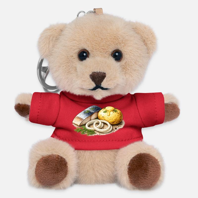 Jacket potato Selödka - Teddy Keyring - red