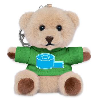 Klebeband Tape Rolle Outline - Teddy Schlüsselanhänger - Grün - Vorne