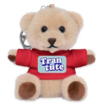 Real tranbage in service - Teddy Keyring - red - Front