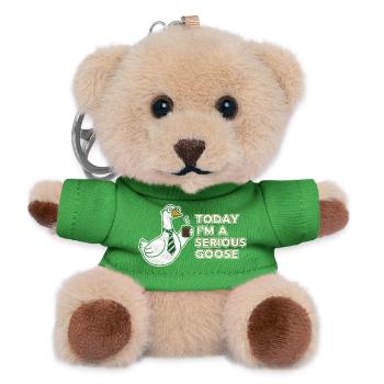 Serious Goose: Coffee, Tie & Grit - Teddy Keyring - green - Front