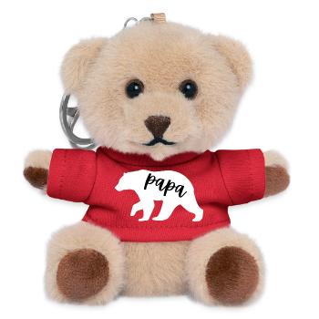 Papa Bear - Cute Family Gift for Father - Teddy Keyring - red - Front