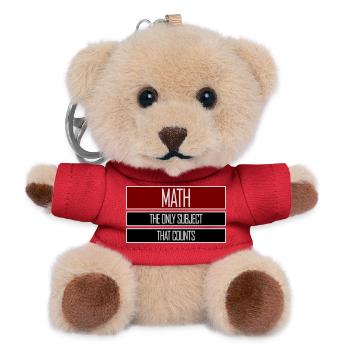 Math The Only Subject That Counts Nerd Mathe Logo - Teddy Keyring - red - Front