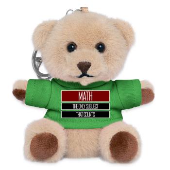 Math The Only Subject That Counts Nerd Mathe Logo - Teddy Keyring - green - Front