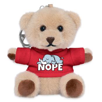 Lazy Elephant Nope Not Today Lazy Africa - Teddy Keyring - red - Front