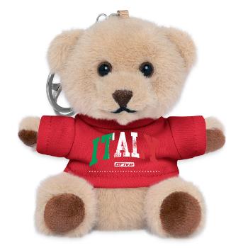 Distressed Italian Flag Streetwear - Teddy Keyring - red - Front