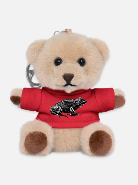 Graphic of a real frog in profile - Teddy Keyring - red