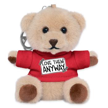 Love Them Anyway Inspirierend Bedingungslose Liebe - Teddy Schlüsselanhänger - Rot - Vorne
