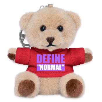 Define Normal Lustig Sarkastisch Definition Grafik - Teddy Schlüsselanhänger - Rot - Vorne