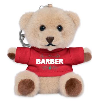 Barber Ornament Design - Teddy Keyring - red - Front