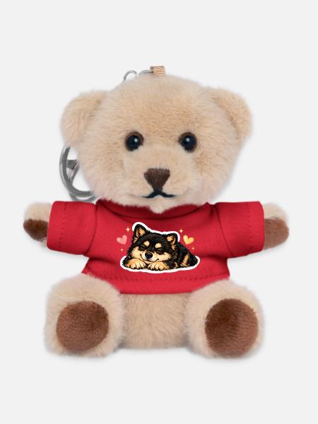 Cozy Finnish Lapphund - Teddy Keyring - red