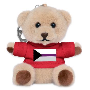 Demisexuelle Pride Flagge - Teddy Schlüsselanhänger - Rot - Vorne
