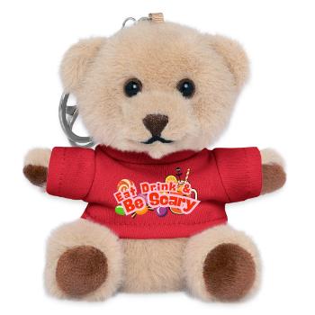 Essen, Trinken & Sei Gruseliges Halloween-Tee - Teddy Schlüsselanhänger - Rot - Vorne