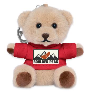 Boulder Peak Berge Grafik - Teddy Schlüsselanhänger - Rot - Vorne