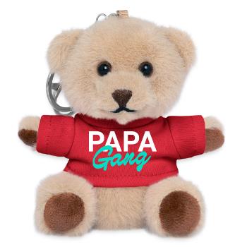 Papa Gang (white) - Teddy Schlüsselanhänger - Rot - Vorne