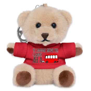 Ye Cannae Schub Deine Oma An Bus - Teddy Schlüsselanhänger - Rot - Vorne