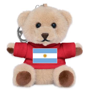 Argentina Flag Classic Frame - Teddy Schlüsselanhänger - Rot - Vorne