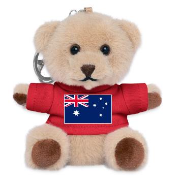 Australia Flag Classic Frame - Teddy Schlüsselanhänger - Rot - Vorne