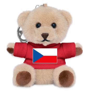 Czech Republic Flag Classic Frame - Teddy Schlüsselanhänger - Rot - Vorne