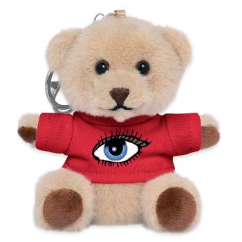 Auge - Augen-blick - sehen -Sichtweise - Teddy Schlüsselanhänger - Rot - Vorne