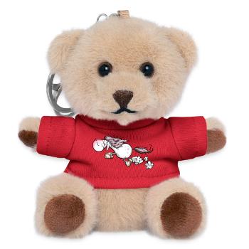 Pferd gibt Vollgas - Teddy Schlüsselanhänger - Rot - Vorne