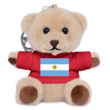 Aufkleber Flagge von Argentinien Aufkleber Argentinien - Teddy Schlüsselanhänger - Rot - Vorne