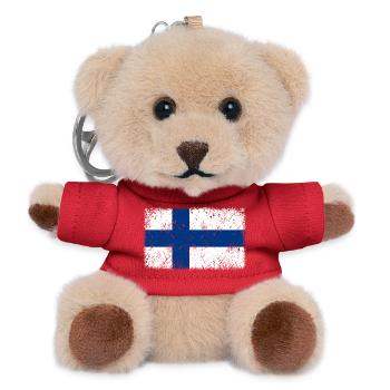 Finland - Teddy Keyring - red - Front