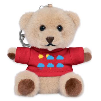 Wettersymbole - Teddy Schlüsselanhänger - Rot - Vorne