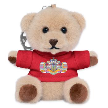 Racing car Colorful - Teddy Keyring - red - Front
