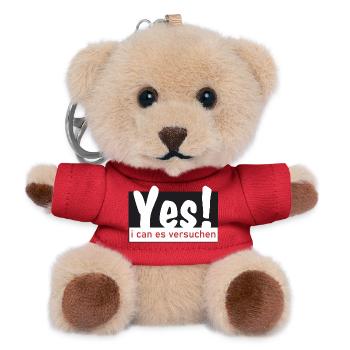 Yes i can es versuchen! - Teddy Schlüsselanhänger - Rot - Vorne