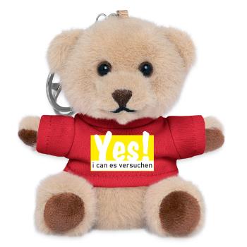 Yes i can es versuchen! - Teddy Schlüsselanhänger - Rot - Vorne