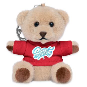Kalt süß Drehbuch-Design - Teddy Schlüsselanhänger - Rot - Vorne