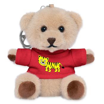 Tiger Funny - Teddy Keyring - red - Front