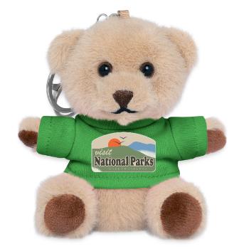 Parcs nationaux – Nature Aventure Rétro Badge - Porte-clés ourson - vert - Devant