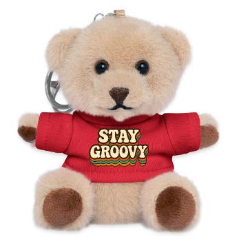Stay Groovy Retro Vintage Design | 70s Hippie Styl - Teddy Schlüsselanhänger - Rot - Vorne