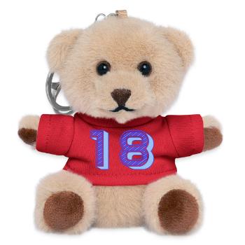 ANNIVERSARY. HAPPY BIRTHDAY. HAPPY BIRTHDAY. - Teddy Keyring - red - Front