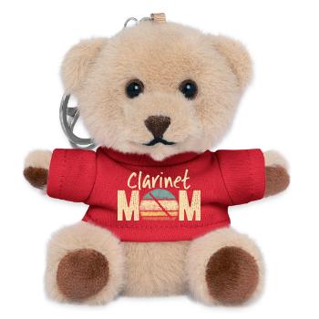 Clarinet Mom Retro Vintage Marching Band Design - Teddy Keyring - red - Front